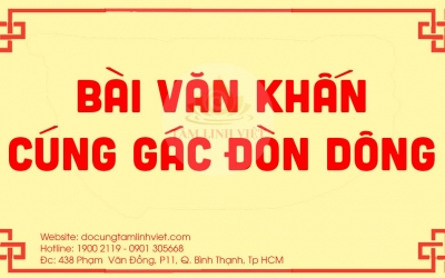 Bài văn khấn lễ Gác Đòn Dông