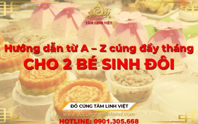 Hướng dẫn từ A – Z cúng đầy tháng cho 2 bé sinh đôi